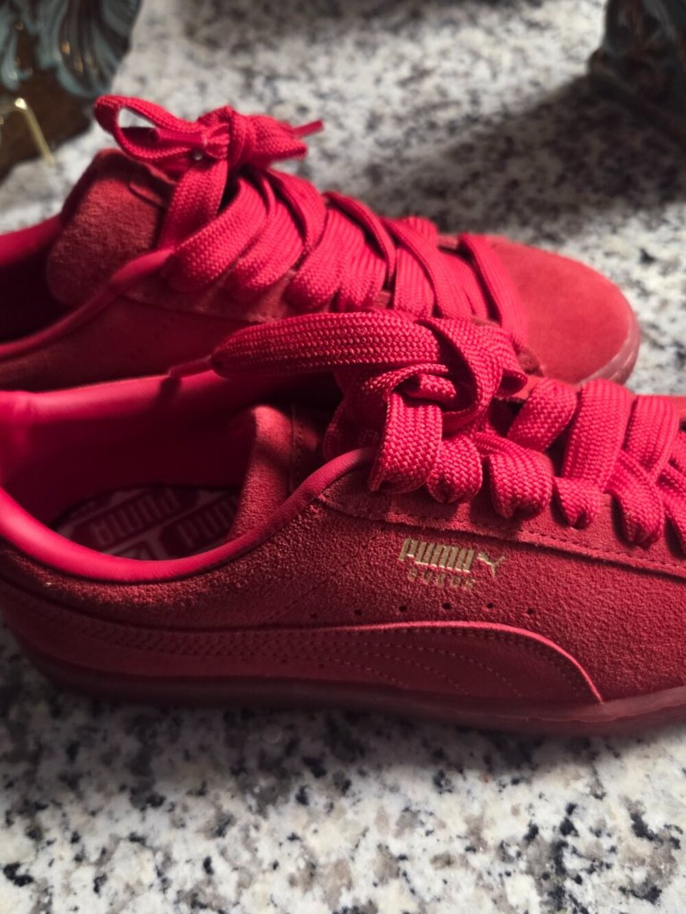 Puma Red Suede Sneakers – Size 8 (6C)